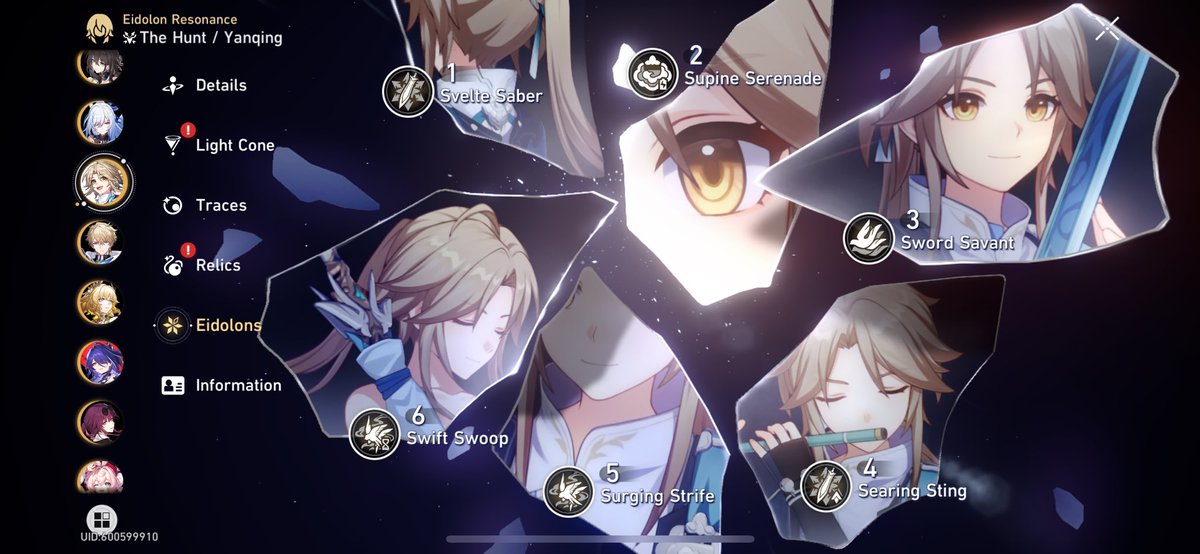 TheCrazyStitch's tweet photo. Thank god the celestial invitation thing exists so now I don’t have to see this child in my pulls ever again #HonkaiStarRail https://t.co/Iry2i3a3L2