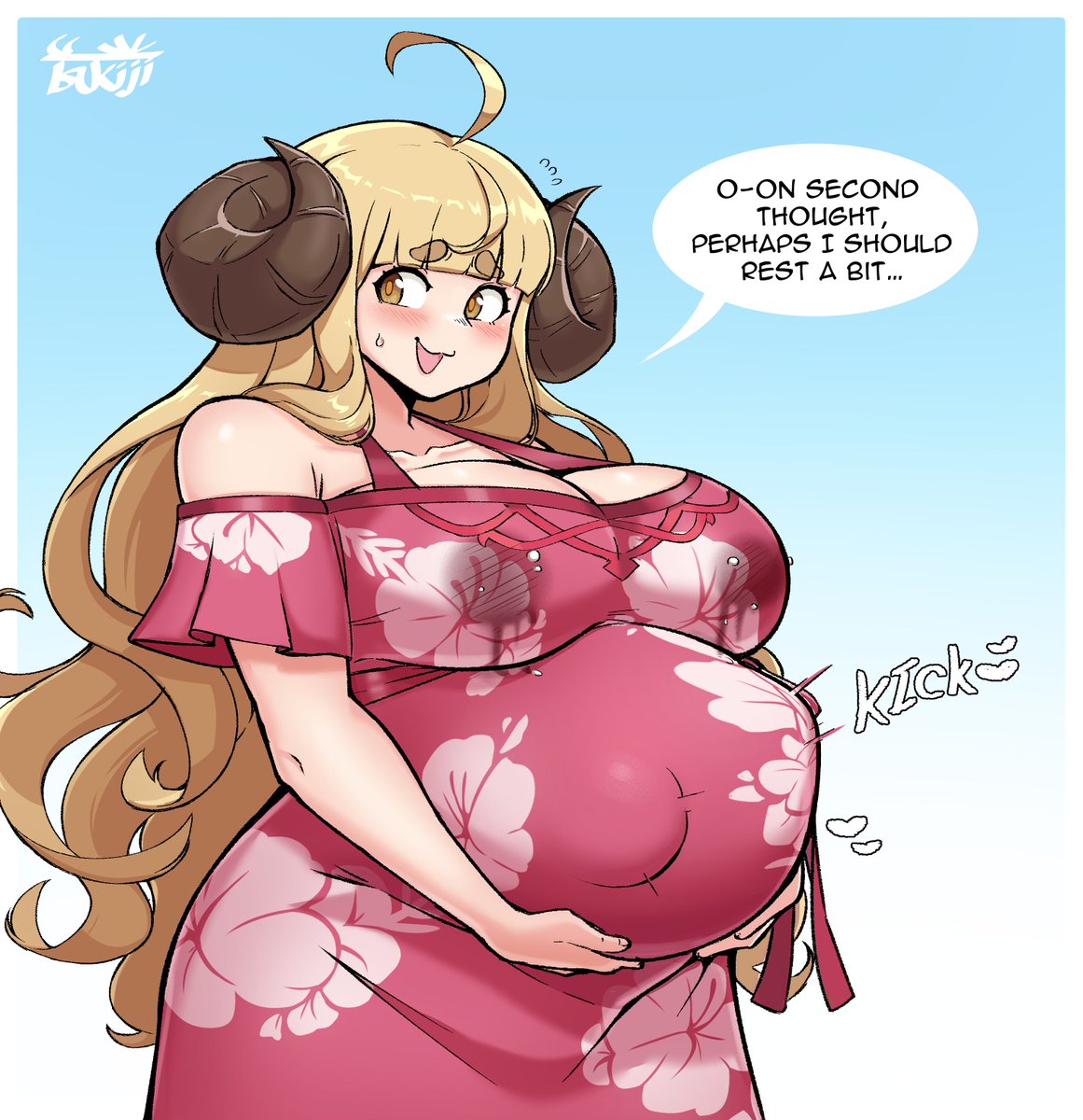 FInished a C/0mm for <a href="/zircondeposit/">zircon</a> of a very pregnant Anila from Granblue Fantasy!