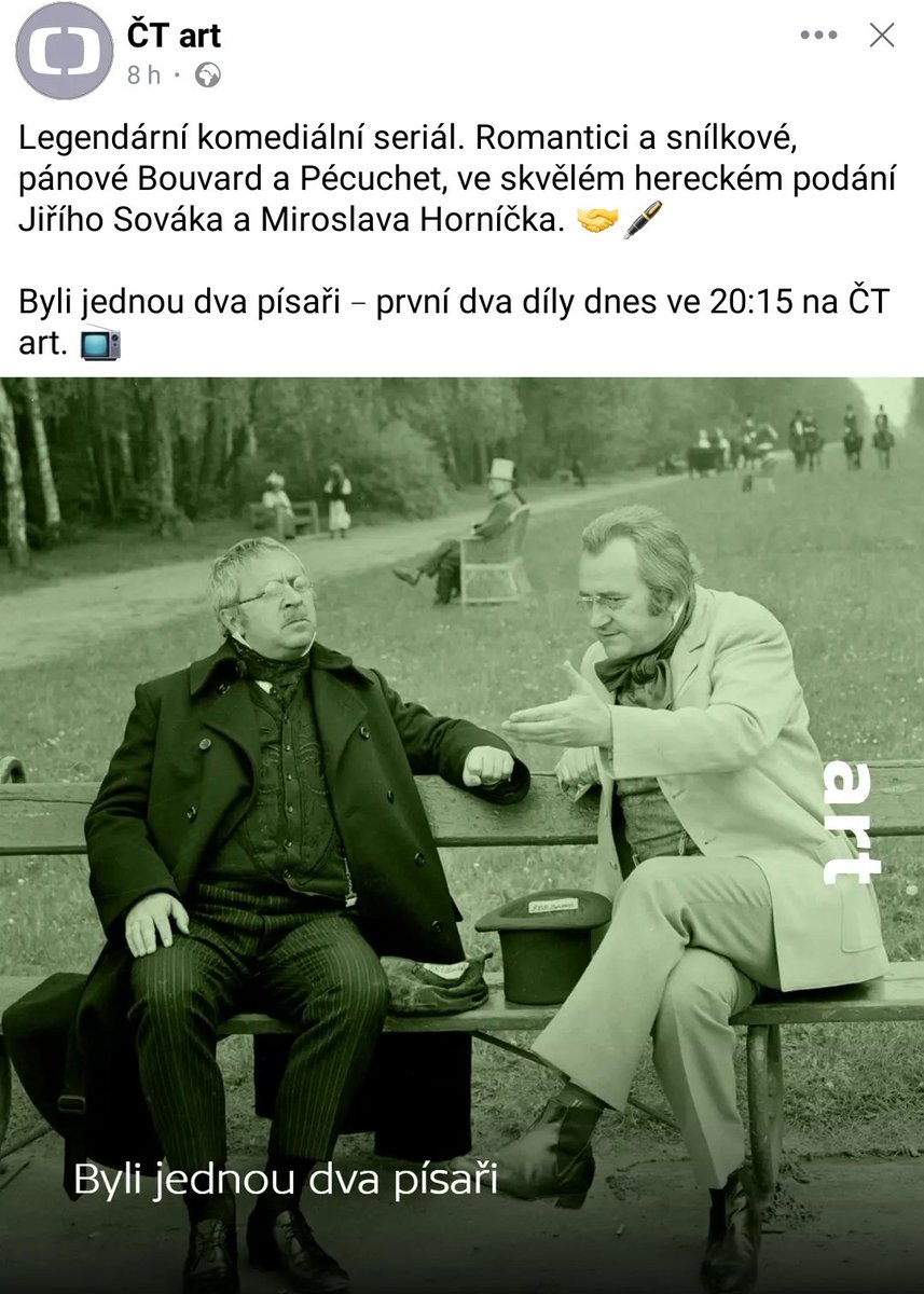 Teď na ČT art. To se neokouká. 🤗😍😂👍