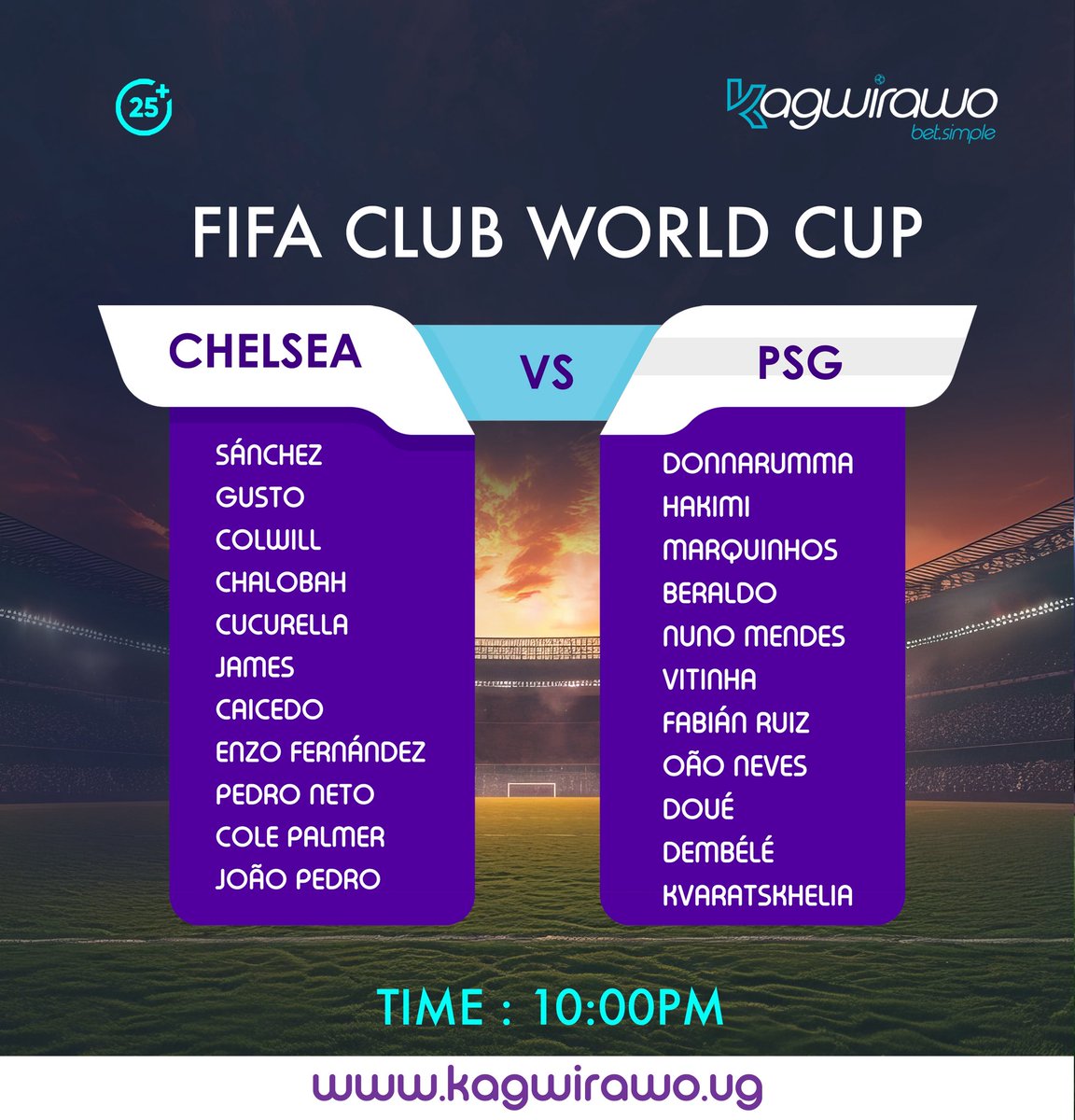 Kagwirawo's tweet image. Team news for the #FIFACWC Finals, who wins?
Bet via kagwirawo.ug
#KagwirawoUpdates | #CHEPSG