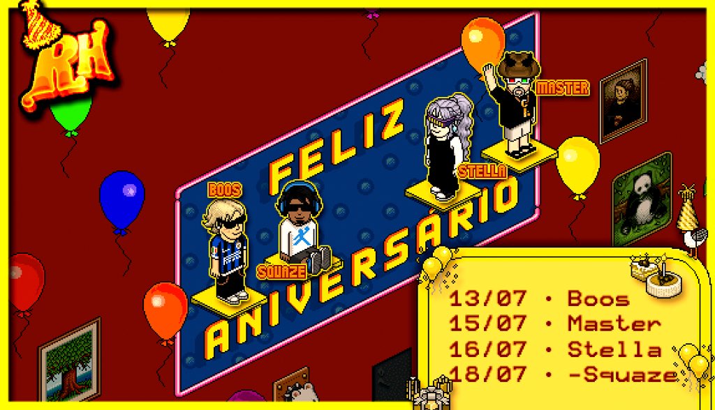 E para essa semana nossas felicitações mais especiais! 🎉 

Aos aniversariantes, desejamos saúde, amor e muitas conquistas. Que cada novo ano seja repleto de motivos para sorrir! 🥳✨ 

Parabéns! 🎈