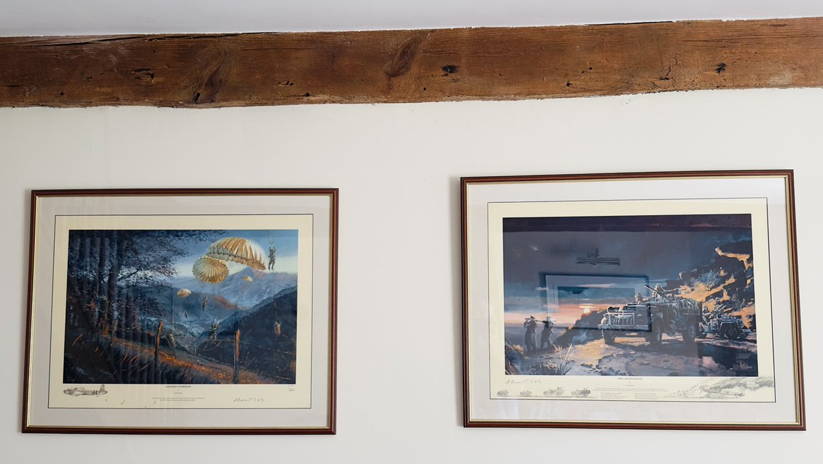 It’s been a while, but finally got my prints framed and hanging on the wall. 
Thanks for the opportunity Tim <a href="/donatiford/">Donatus</a> and the team, along with <a href="/Burns_Keith/">Keith Burns</a> for the opportunity of these special prints and THE amazing project <a href="/SAS_LRDG_ROH/">SAS-LRDG-ROH</a> 🫡

#WW2 #SAS #LRDG #militaryhistory