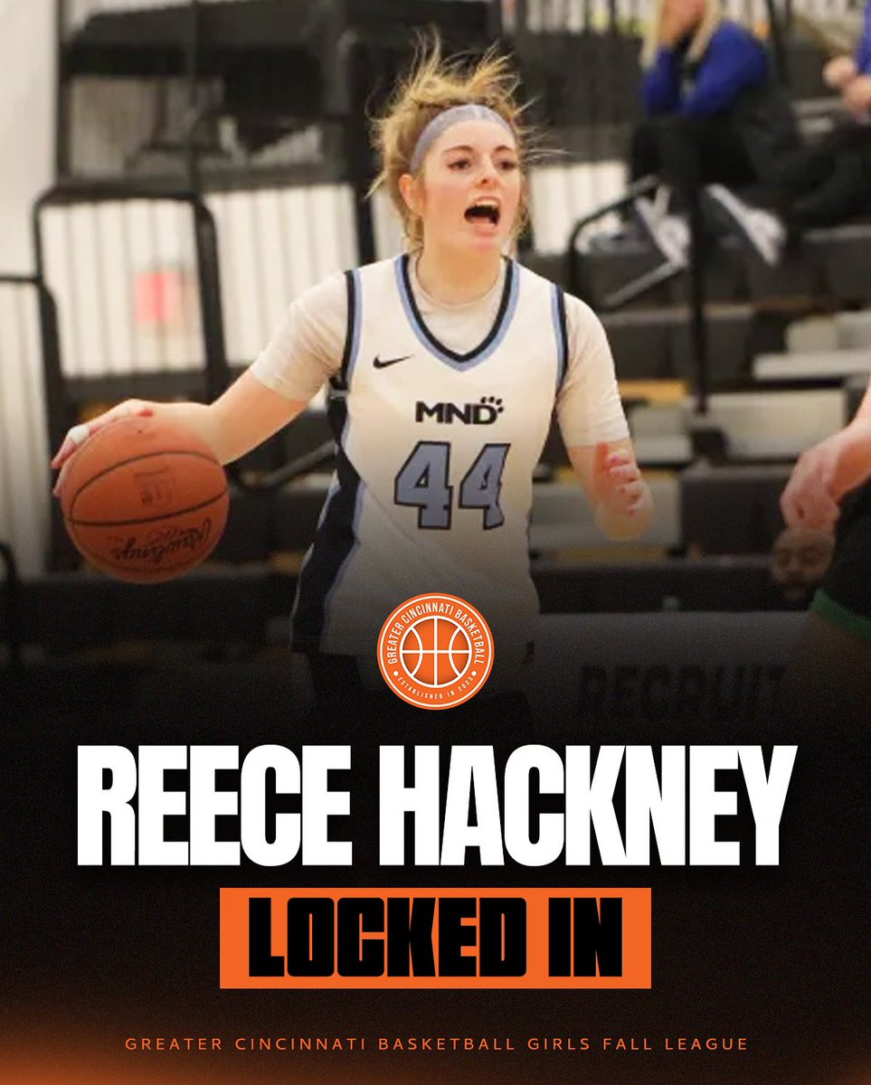 Greater Cincinnati Basketball (@gcbgirlsleague) on Twitter photo 𝐋𝐎𝐂𝐊𝐄𝐃 𝐈𝐍 🔒
2027 Reece Hackney (<a href="/reece_hackney/">Reece Hackney</a>) is back for another year in the GCB Girls Fall League! The guard can get hot from beyond the arc quick! 🔥
Secure your spot at gcbgirlsleague.com
#GCBGirlsLeague 𝐋𝐎𝐂𝐊𝐄𝐃 𝐈𝐍 🔒
2027 Reece Hackney (<a href="/reece_hackney/">Reece Hackney</a>) is back for another year in the GCB Girls Fall League! The guard can get hot from beyond the arc quick! 🔥
Secure your spot at gcbgirlsleague.com
#GCBGirlsLeague