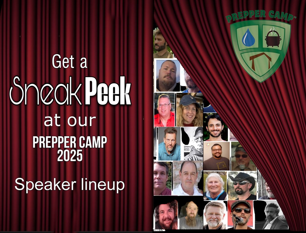 PrepperCamp's tweet image. Here's a chance to see and hear what our Prepper Camp 2025 Speakers are going to discuss on our Prepper Camp 2025 Speaker Series here: youtube.com/playlist?list=…