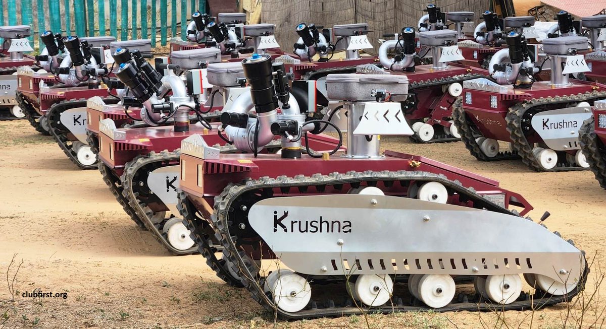 XClassHero's tweet image. Krushna UGV &amp;amp; XENA 5.0 UGV developed for #IndianArmy by #ClubFirst Robotics , India based on their fire fighting UGV designs.

Vid- Krushna Unmanned Ground Vehicle Being tested at high altitudes in sub zero weather