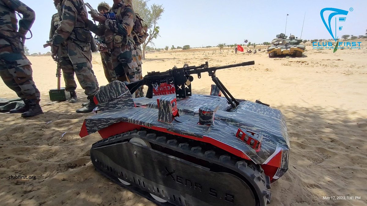 XClassHero's tweet image. Krushna UGV &amp;amp; XENA 5.0 UGV developed for #IndianArmy by #ClubFirst Robotics , India based on their fire fighting UGV designs.

Vid- Krushna Unmanned Ground Vehicle Being tested at high altitudes in sub zero weather