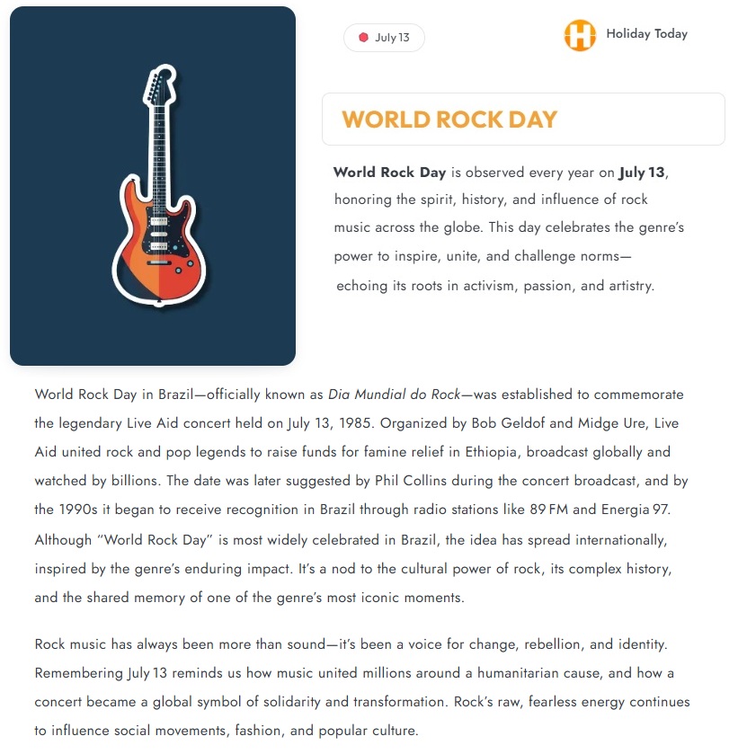 HAPPY WORLD ROCK DAY !!
to Captain Chemical fans and everyone else