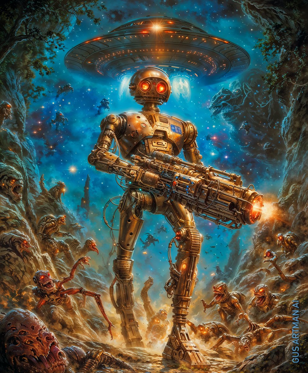 ⭐️AI ART CHALLENGE⭐️

Theme: ROBOT⚡️🤖⚡️
QT or Share your Best Art