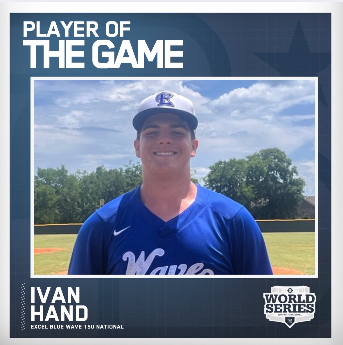 ⭐️ Player of the Game ⭐️ 

Ivan Hand 
Excel Blue Wave 15U National 

#NashvilleWS
