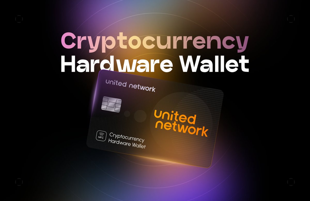 UN_wallet's tweet photo. Introducing United Network — a next gen hardware wallet.

United Network is an NFC non-custodial card that ensures all transactions are secured directly on the chip, providing ease of use for digital asset management. All private keys are stored only on the card.

Send, receive and swap your tokens with just a tap!

Available now at  https://t.co/fDFR2AFemD