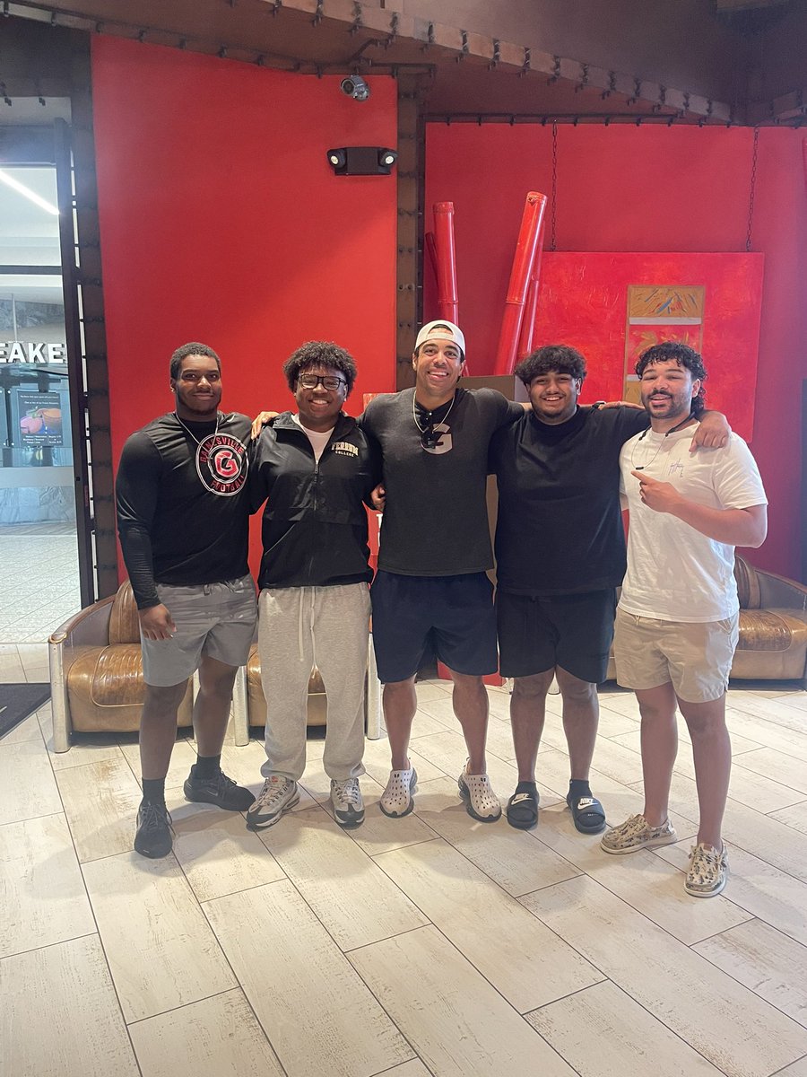 Coach A. Brown, CSCS (@bigbrown90) on Twitter photo Got to take my guys out to eat yesterday! Quick meal before they head off to college! <a href="/jeramy_stith/">Jeramy Stith</a> <a href="/Knight_cjwk/">Carrington (CK) Knight</a> <a href="/SuratG893/">Surat Gill</a> <a href="/Aidan_Washin/">Aidan Washington</a>
<a href="/DavidsonFB/">Davidson Football</a>
<a href="/FerrumCollege/">Ferrum College</a>
<a href="/ShipFootball/">Shippensburg Football</a>
<a href="/FUMAPGFootball/">Fork Union Military Academy Post Grad Football</a> Got to take my guys out to eat yesterday! Quick meal before they head off to college! <a href="/jeramy_stith/">Jeramy Stith</a> <a href="/Knight_cjwk/">Carrington (CK) Knight</a> <a href="/SuratG893/">Surat Gill</a> <a href="/Aidan_Washin/">Aidan Washington</a>
<a href="/DavidsonFB/">Davidson Football</a>
<a href="/FerrumCollege/">Ferrum College</a>
<a href="/ShipFootball/">Shippensburg Football</a>
<a href="/FUMAPGFootball/">Fork Union Military Academy Post Grad Football</a>