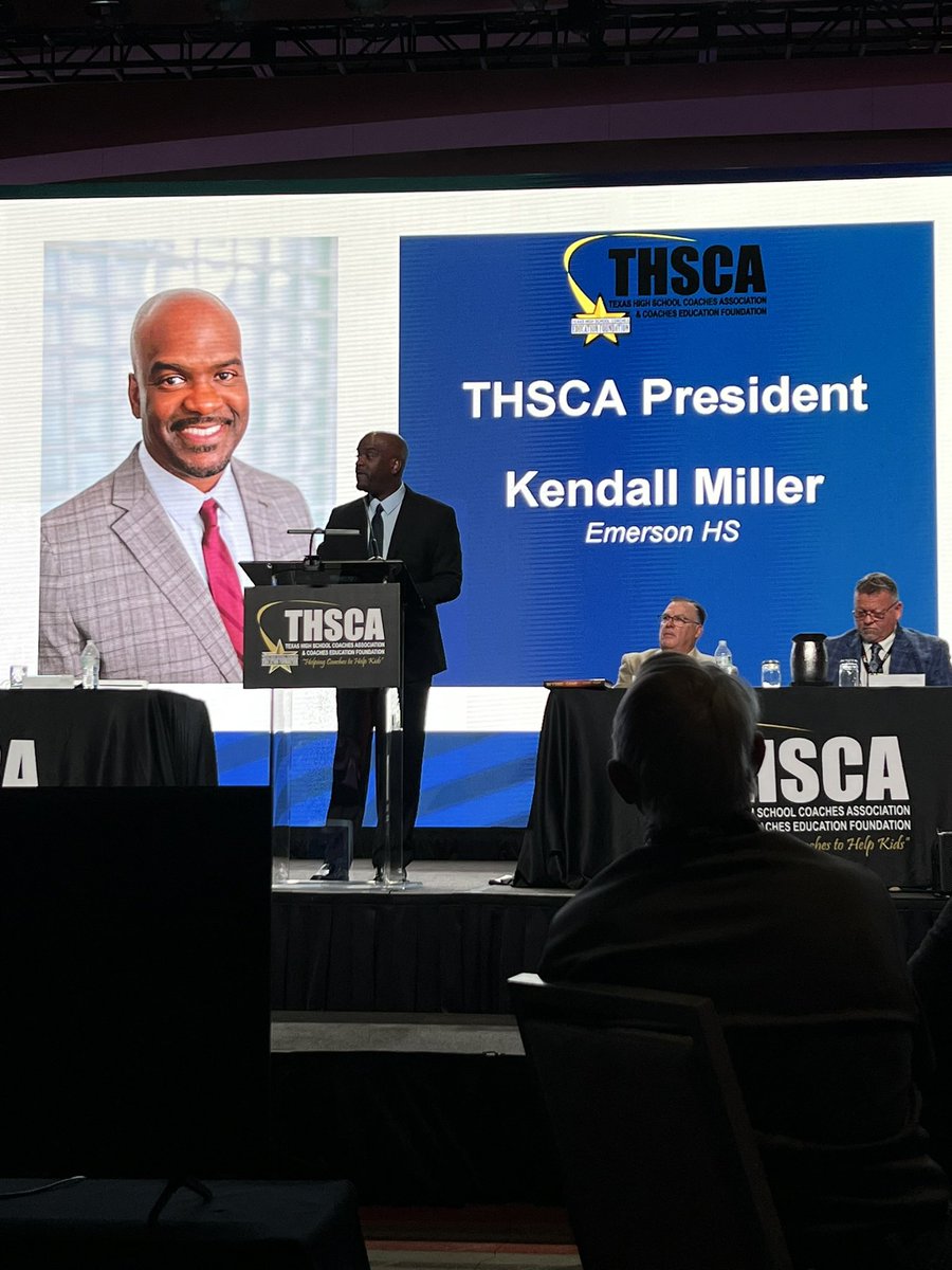 We are less than a week away from THE Best Professional Development Opportunity for coaches across the state of Texas…that means I get to see one of the best to ever do it! Our Past President  <a href="/CoachKOMiller/">Kendall Miller</a> Grateful for your leadership &amp; impact on the profession! <a href="/THSCAcoaches/">THSCA</a>