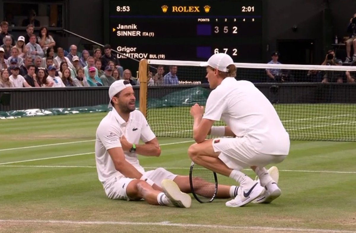A este dopado se lo estaba meando Dimitrov en octavos, se le aparece la virgen y acaba ganando Wimbledon.

Qué injusto.