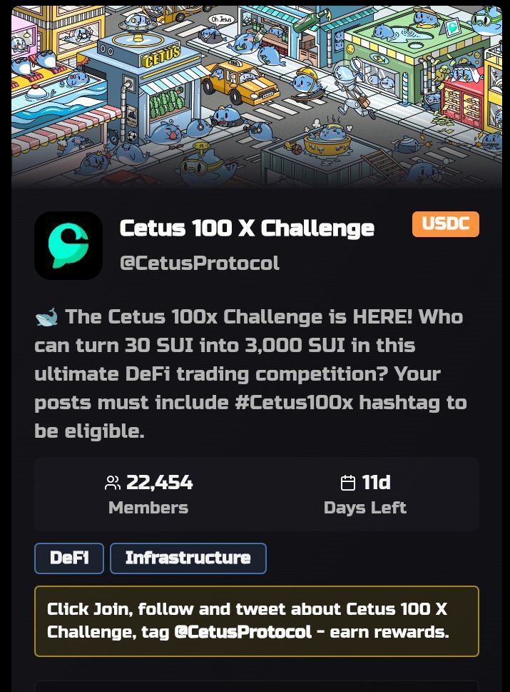 The tides are turning 🌊🚀
@Cetus100 isn’t just a DEX — it’s the engine of DeFi on Sui.
Low slippage, deep liquidity, and real innovation.<a href="/GiveRep/">GiveRep</a> Are you riding the wave yet?

#Cetus100 #SuiEcosystem #DeFiRevolution