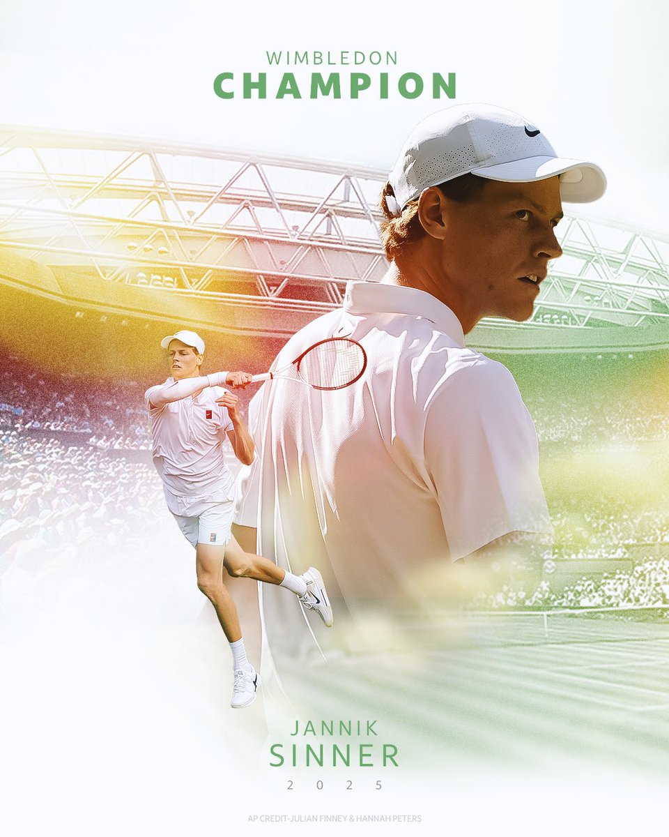 MiamiOpen's tweet image. The grass is greener on the other side π±
After coming short in Paris, itβs @janniksin who takes @Wimbledon!