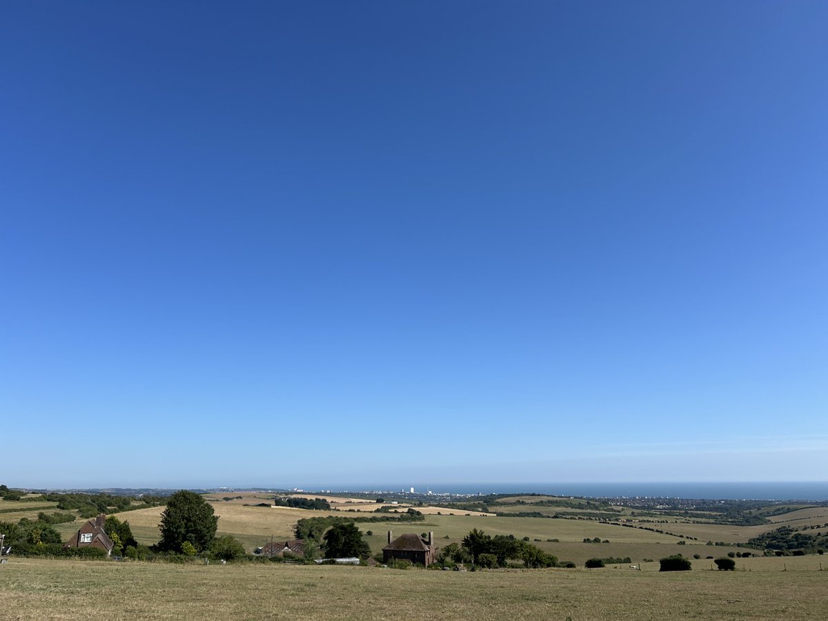 steve_e's tweet image. This afternoons view from the top of the South Downs looking back over #Brighton was spectacular!
