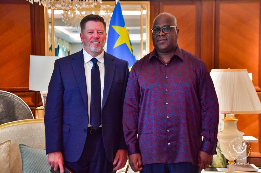 Presidence_RDC's tweet image. Ce dimanche 13 juillet, en sa résidence officielle du Mont Ngaliema, le Président de la République, Félix Antoine Tshisekedi Tshilombo, a reçu une délégation des pasteurs américains membres du Bureau de la foi de la Maison-Blanche.
Conduite par le Pasteur Travis Johnson, le…
