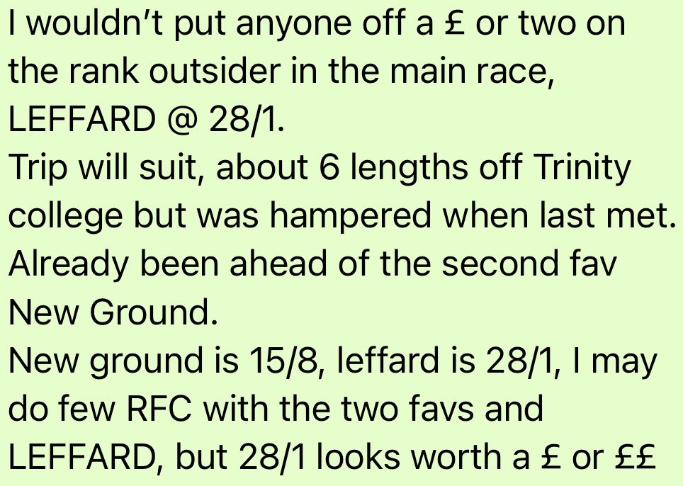 🥇 28/1 WINNER &amp; FC in the G1 🇫🇷

Telegram ⤵️
t.me/+pa0Pp1P15T82O…