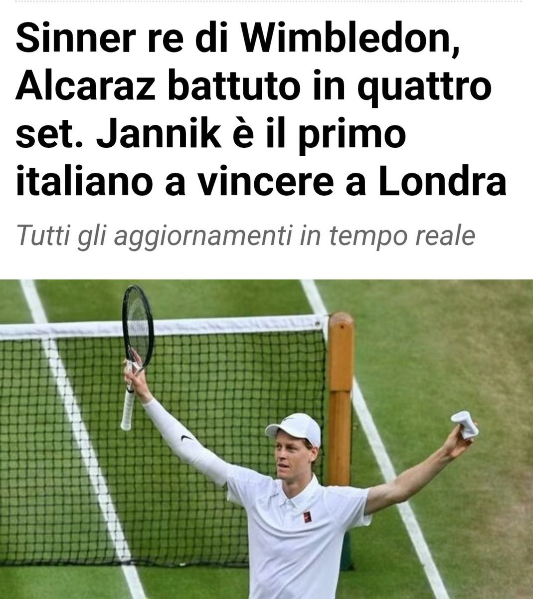 #Sinner il numero 1.
E andiamo! 🇮🇹

#Wimbledon #13luglio