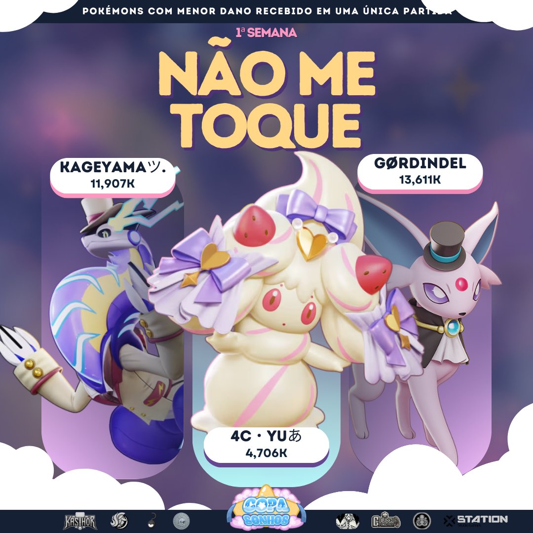 Copa Sonhos Unite (@copasonhosunite) on Twitter photo 🏅 Monos Sableyes: <a href="/jetixlol/">Jetix</a> 帝・10&Faixa <a href="/LKu3n2307/">Caszokasaaaaa</a>
⚔️Aqui não Pontuaras: Knivesツ FW・Andrew <a href="/santo75600/">Alvesツ</a>
🛡️Muralhas de Aço: <a href="/IkedaRonal2991/">Ronald Ikeda</a> NM・Poffin NM・Tkzing
🚫 Não me Toque: <a href="/Yutsukaza/">4C・Yu</a> <a href="/Lukedim2467/">Lukedim</a> GØRDINDEL 🏅 Monos Sableyes: <a href="/jetixlol/">Jetix</a> 帝・10&Faixa <a href="/LKu3n2307/">Caszokasaaaaa</a>
⚔️Aqui não Pontuaras: Knivesツ FW・Andrew <a href="/santo75600/">Alvesツ</a>
🛡️Muralhas de Aço: <a href="/IkedaRonal2991/">Ronald Ikeda</a> NM・Poffin NM・Tkzing
🚫 Não me Toque: <a href="/Yutsukaza/">4C・Yu</a> <a href="/Lukedim2467/">Lukedim</a> GØRDINDEL