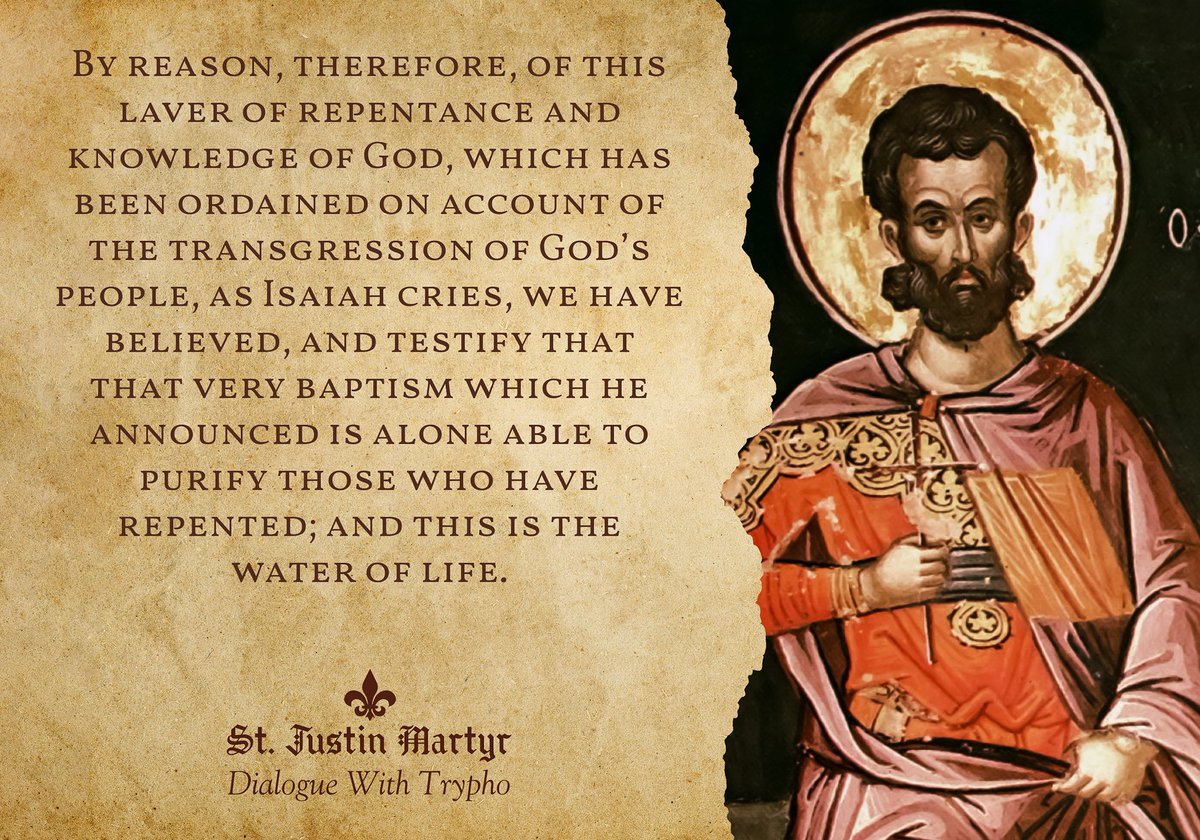 stigmmaaa's tweet image. St Justin Martyr on the Laver of Baptism.