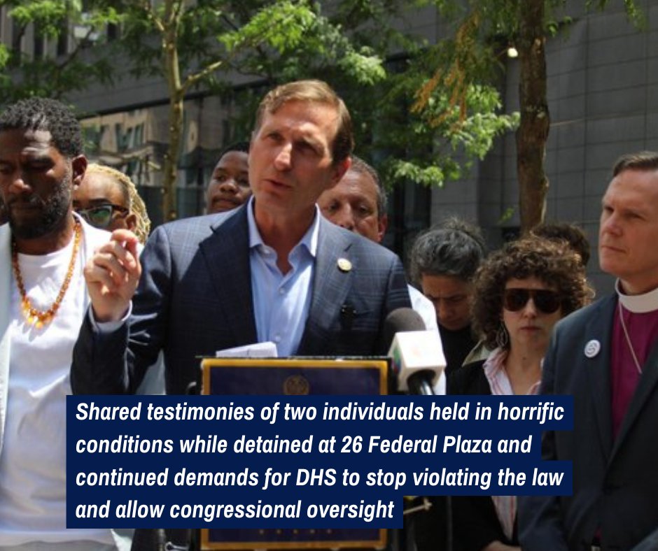 RepDanGoldman's tweet image. This week, I shared stories of two people held in egregious conditions at 26 Federal Plaza and demanded DHS allow elected officials to tour the facility, hosted an info session with NYCHA residents about the Ombudsperson Call Center, and urged AG Bondi to release the Smith report…