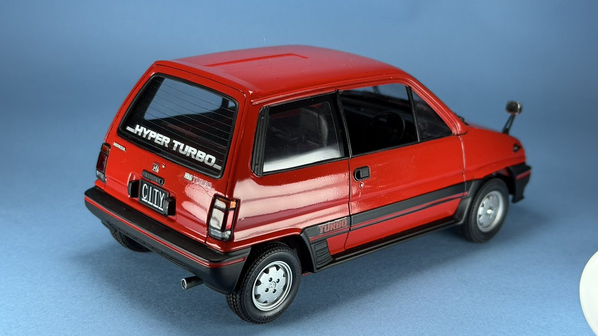 chan12u's tweet image. タミヤ 1/24 Hondaシティターボ
完成しました。やっぱりシティといえば赤ですね。プラモデル#スケール
モデル #plamodel #scalemodel #カーモデル
#carmodel #タミヤ #tamiya #ホンダ #honda