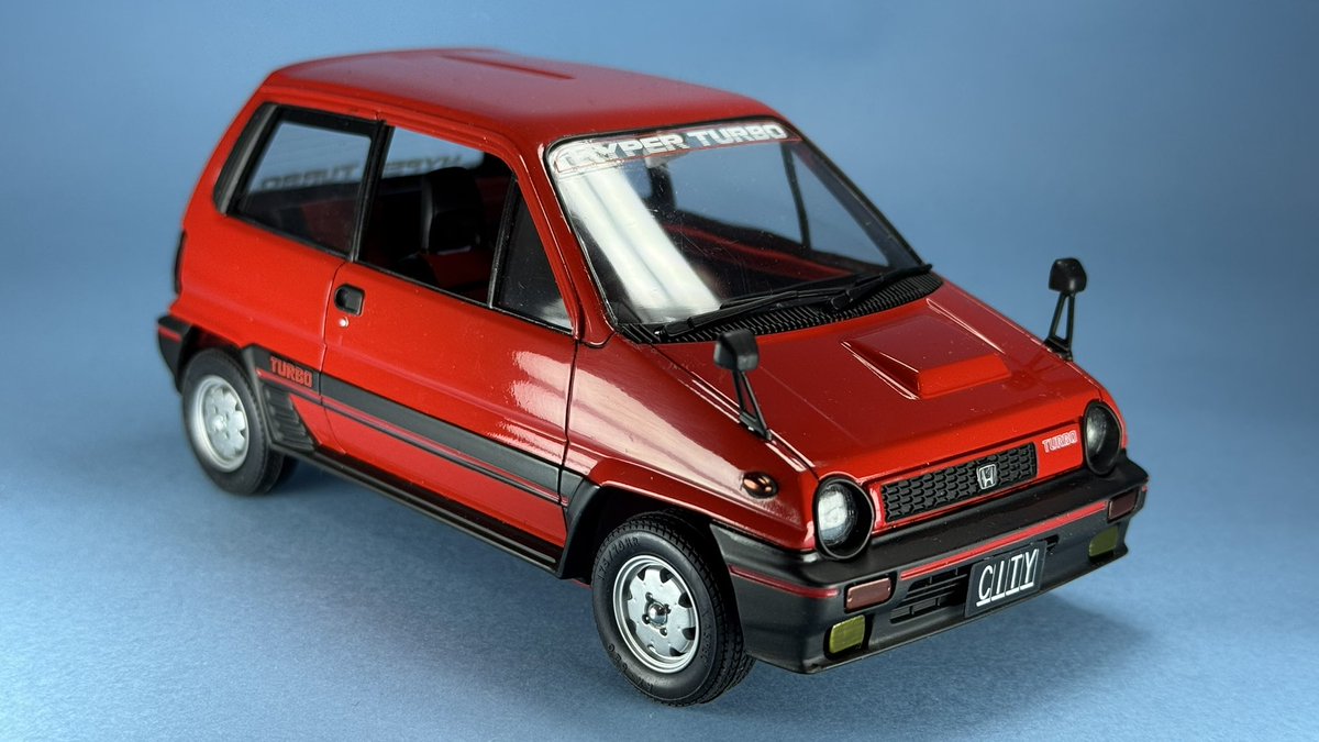 chan12u's tweet image. タミヤ 1/24 Hondaシティターボ
完成しました。やっぱりシティといえば赤ですね。プラモデル#スケール
モデル #plamodel #scalemodel #カーモデル
#carmodel #タミヤ #tamiya #ホンダ #honda