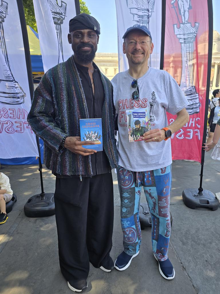 Finally, after years of us both trying, the legendary Tunde and I met up at ChessFest today. It is my absolute privilege to have met this unique and phenomenally inspirational man.
