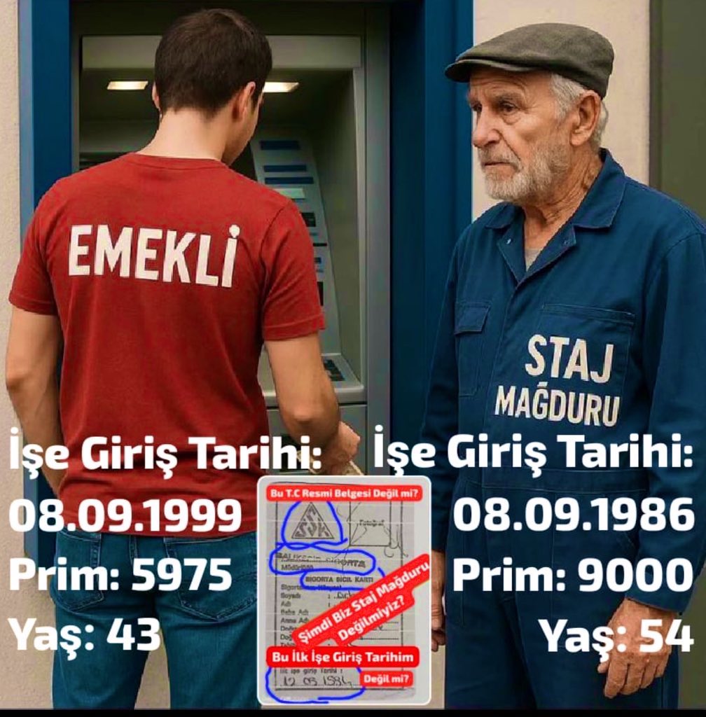 EST Gülay (@glyyke) on Twitter photo 🔸️Staja adalet..
🔸️Çırağa adalet..
💢 Emek var..
💢 Elimizde devletin bize verdiği tapu gibi Ssk kartımız var.!
Sigortamız başladı SANMIŞTIK‼️
Sn.
<a href="/RTEdijital/">Erdoğan Dijital Medya</a>
<a href="/dbdevletbahceli/">Devlet Bahçeli</a>
<a href="/Akparti/">AK Parti</a>
<a href="/MHP_Bilgi/">MHP</a>
Bizi Nezaman Duyacaksınız
#StajyerÇırakKızılcahamamdanÇözümBekliyor 🔸️Staja adalet..
🔸️Çırağa adalet..
💢 Emek var..
💢 Elimizde devletin bize verdiği tapu gibi Ssk kartımız var.!
Sigortamız başladı SANMIŞTIK‼️
Sn.
<a href="/RTEdijital/">Erdoğan Dijital Medya</a>
<a href="/dbdevletbahceli/">Devlet Bahçeli</a>
<a href="/Akparti/">AK Parti</a>
<a href="/MHP_Bilgi/">MHP</a>
Bizi Nezaman Duyacaksınız
#StajyerÇırakKızılcahamamdanÇözümBekliyor