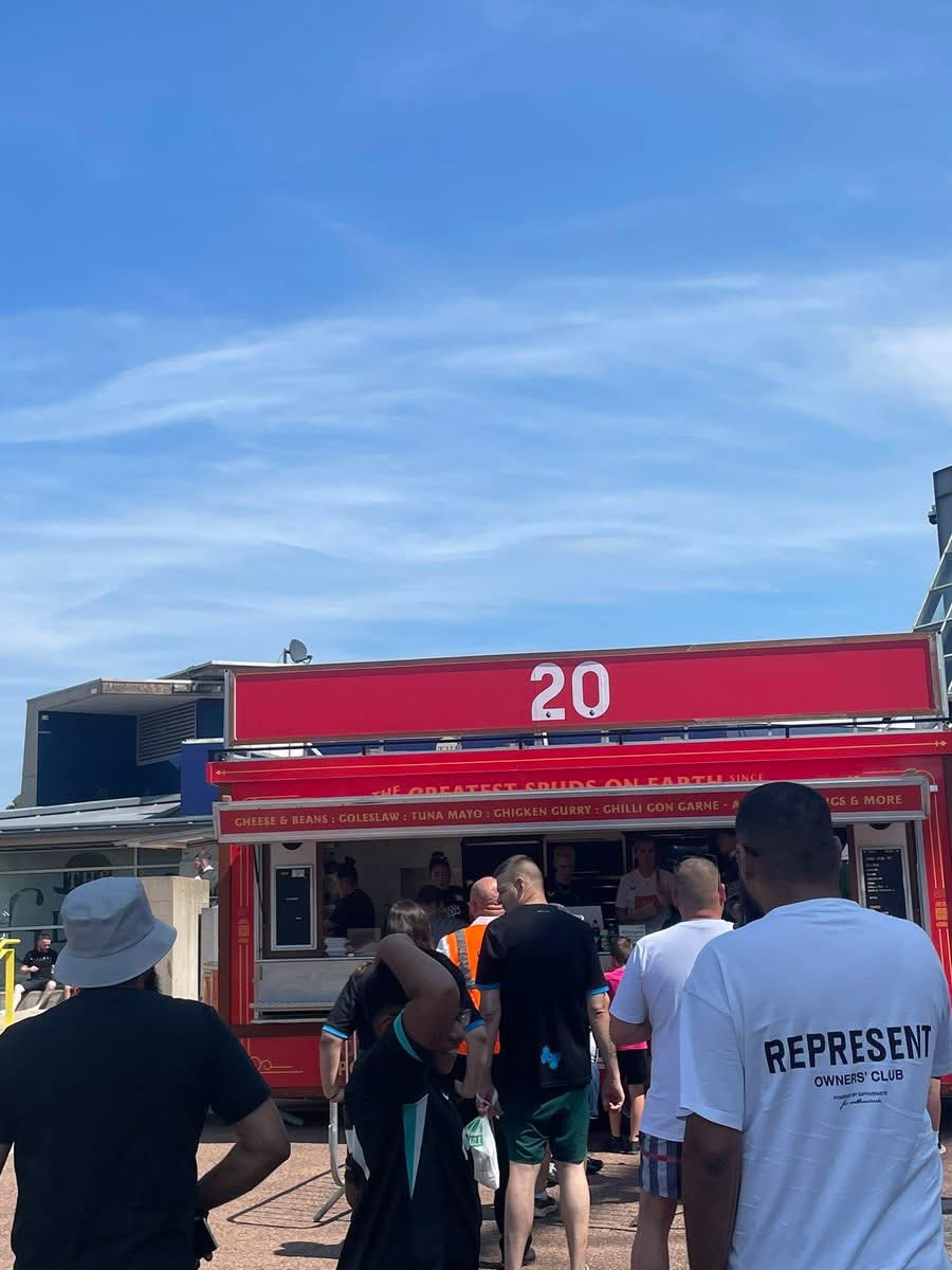 theawayfans's tweet image. Spud bros set up a special stall today with the number "20" at Prestons preseason game against Liverpool...
❤️❤️