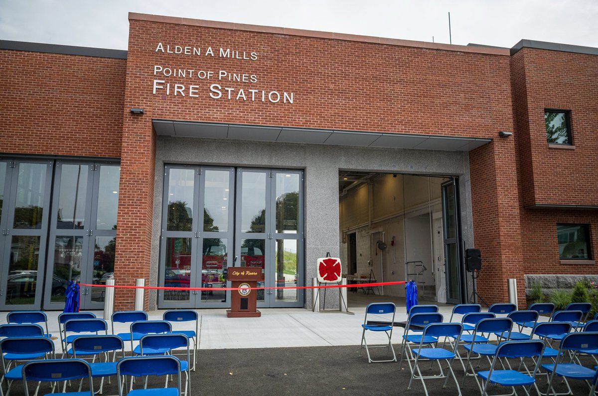 NBC10 Boston (@nbc10boston) on Twitter photo The City of Revere held a ceremony today reopening the rebuilt Alden A. Mills Point of Pine fire station.The original station was built in 1938 & closed in 1991 due to budget cuts. It will house Engine 2, a high-water rescue & Firefighters Memorial wall. 📸<a href="/pictureboston/">Mark Garfinkel</a> The City of Revere held a ceremony today reopening the rebuilt Alden A. Mills Point of Pine fire station.The original station was built in 1938 & closed in 1991 due to budget cuts. It will house Engine 2, a high-water rescue & Firefighters Memorial wall. 📸<a href="/pictureboston/">Mark Garfinkel</a>