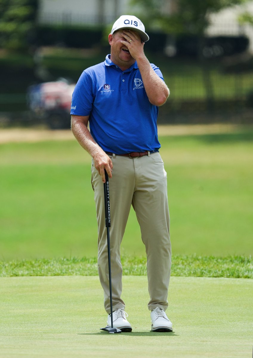 CJ_Upshot's tweet image. Players hit the course during the fourth and final round of the ISCO Championship golf tournament at the Hurstbourne Country Club in Louisville, Ky.