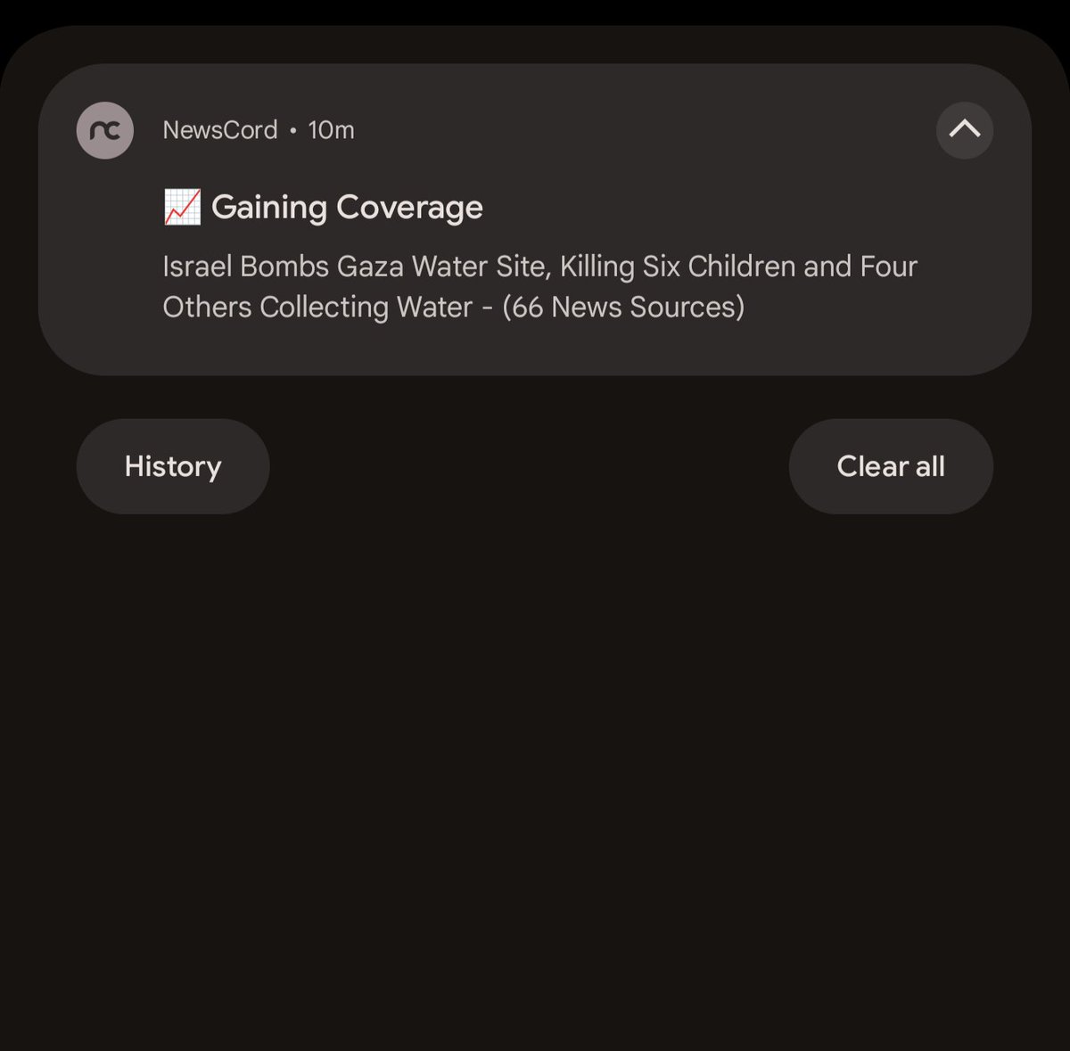 The notifications our app sends you are purposefully designed to remove sanitized, passive framing. Giving you the news directly and transparently.