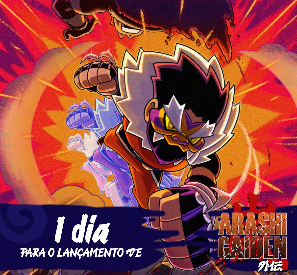 🇧🇷É AMANHÃ!
Arashi Gaiden lança amanhã, dia 14/07!

PREPAREM-SE!
----
🇺🇸 IT'S TOMORROW!
Arashi Gaiden launches tomorrow, July 14th!

GET READY!

Wishlist: store.steampowered.com/app/3040170 #ArashiGaiden #indiegame #pixelart #ドット絵