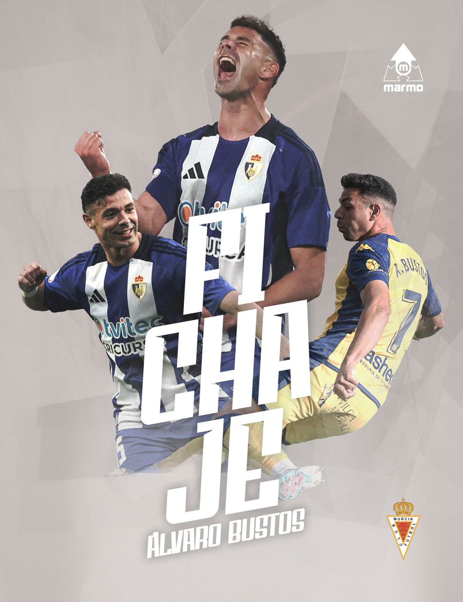 Real Murcia CF (@realmurciacfsad) on Twitter photo 𝐅𝐈𝐂𝐇𝐀𝐃𝐎 | Álvaro Bustos, un extremo zurdo con desequilibrio y pegada para el Real Murcia 2025/26.
🔗 realmurcia.es/alvaro-bustos-…
❤️ ¡𝑩𝒊𝒆𝒏𝒗𝒆𝒏𝒊𝒅𝒐 𝒂𝒍 𝑹𝒆𝒂𝒍 𝑴𝒖𝒓𝒄𝒊𝒂 𝑪.𝑭., <a href="/AlvaroBustos10/">Álvaro Bustos</a>! 𝐅𝐈𝐂𝐇𝐀𝐃𝐎 | Álvaro Bustos, un extremo zurdo con desequilibrio y pegada para el Real Murcia 2025/26.
🔗 realmurcia.es/alvaro-bustos-…
❤️ ¡𝑩𝒊𝒆𝒏𝒗𝒆𝒏𝒊𝒅𝒐 𝒂𝒍 𝑹𝒆𝒂𝒍 𝑴𝒖𝒓𝒄𝒊𝒂 𝑪.𝑭., <a href="/AlvaroBustos10/">Álvaro Bustos</a>!