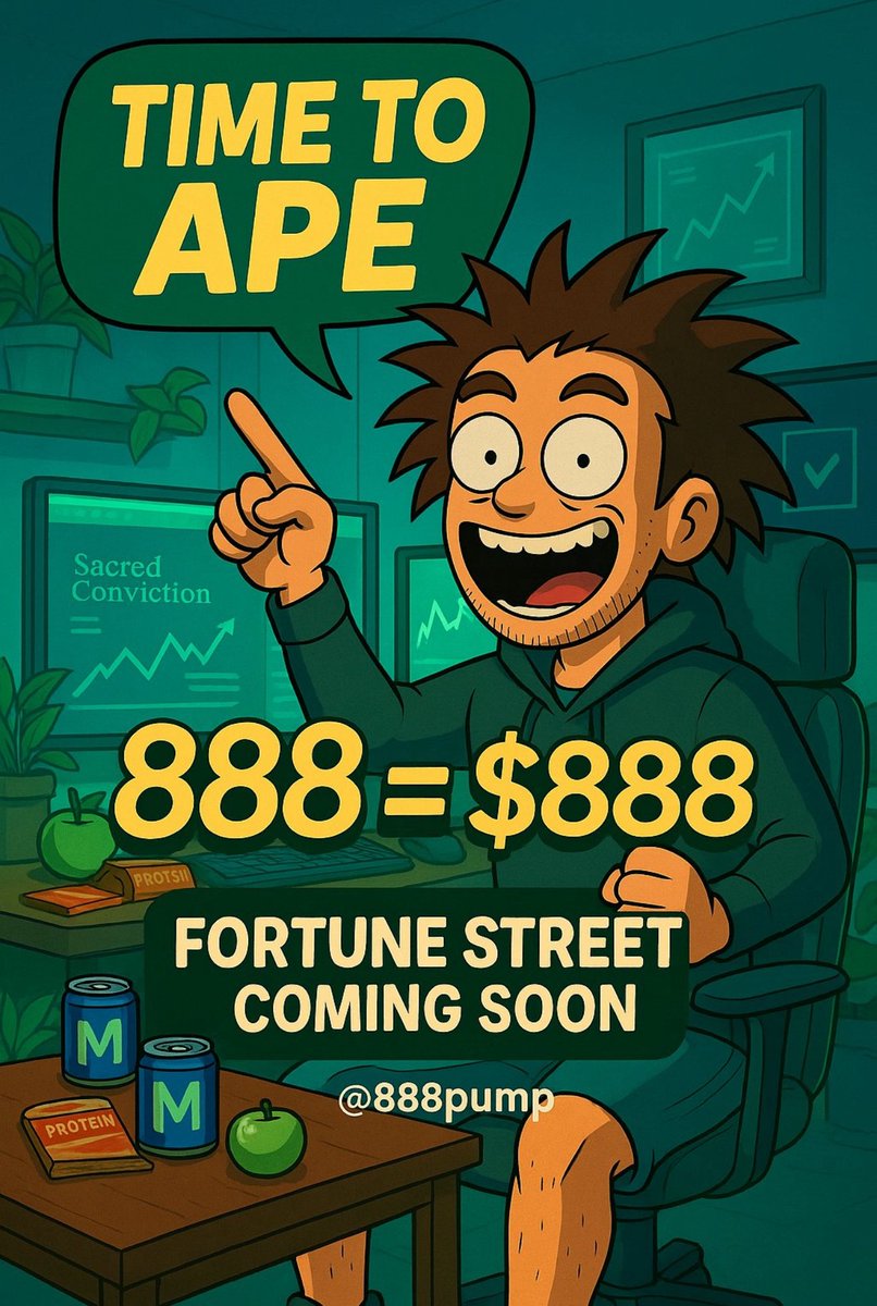 Mike Peeled🎱🎱🎱 (@mikepeeled) on Twitter photo <a href="/vainxyz/">vain</a> Fortune street is coming👀👀🤫 
JEETS gone
Diamond Hand Community
$1M MC
Easy 100 x this cycle 
Ticker is $888 <a href="/888pump/">888</a> <a href="/vainxyz/">vain</a> Fortune street is coming👀👀🤫 
JEETS gone
Diamond Hand Community
$1M MC
Easy 100 x this cycle 
Ticker is $888 <a href="/888pump/">888</a>