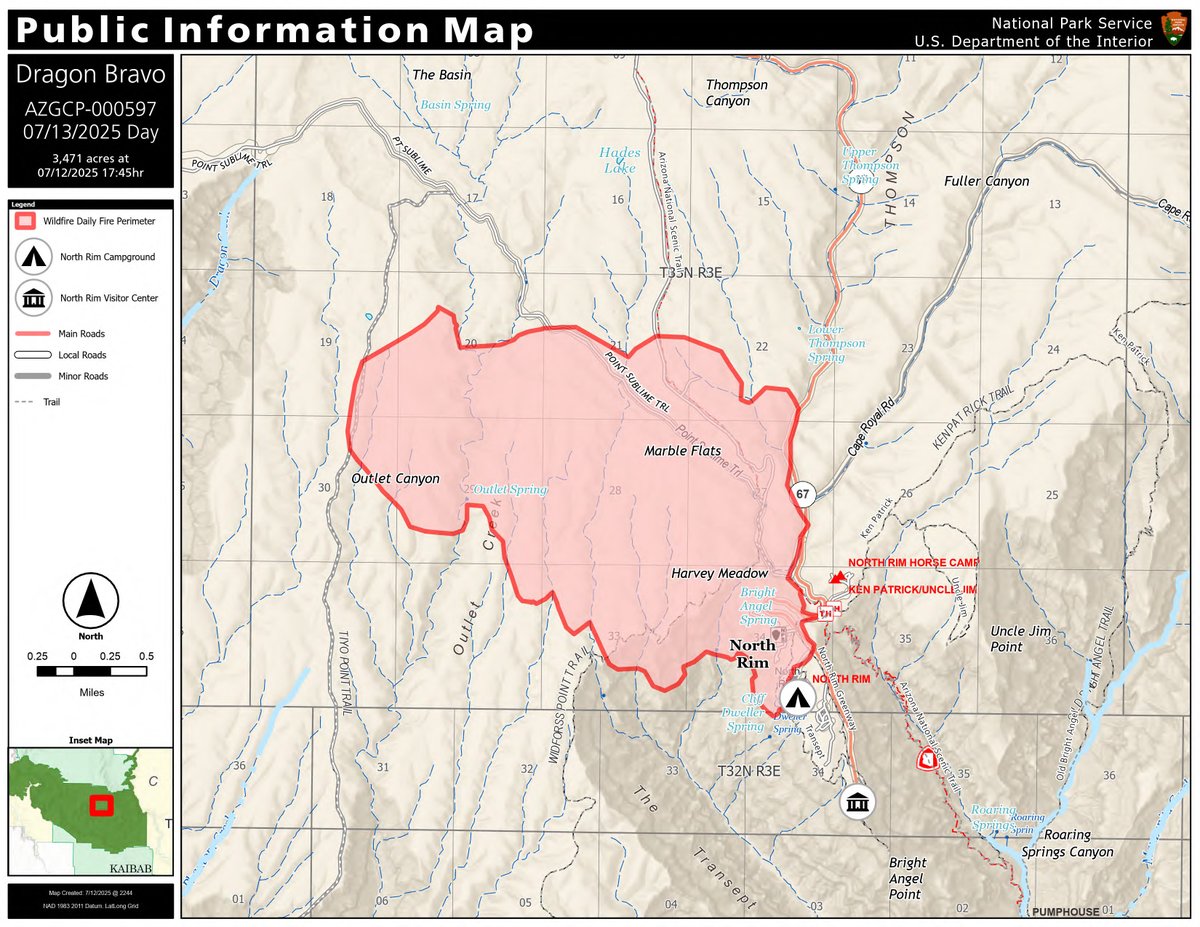 GrandCanyonNPS's tweet image. News Release—Grand Canyon National Park Update on Dragon Bravo Fire
nps.gov/grca/learn/new…