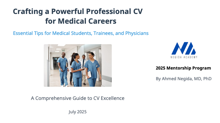 NegidaMD's tweet image. Today, we started the 2025 mentorship program offered (for FREE) to 8751 medical students, trainees, and physicians in the MENA region. The first workshop was about Crafting a Powerful Professional CV for Medical Careers with a focus on rotations, research fellowships, and…