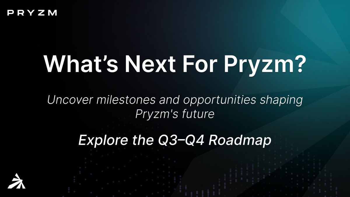 Pryzm is a launchpad for continued innovation across the Interchain, with exciting plans and milestones for Q3 and Q4 outlined in our roadmap for growth.

Discover what Pryzm is delivering next and how token holders are positioned to benefit from Pryzm’s ongoing innovation 🧵