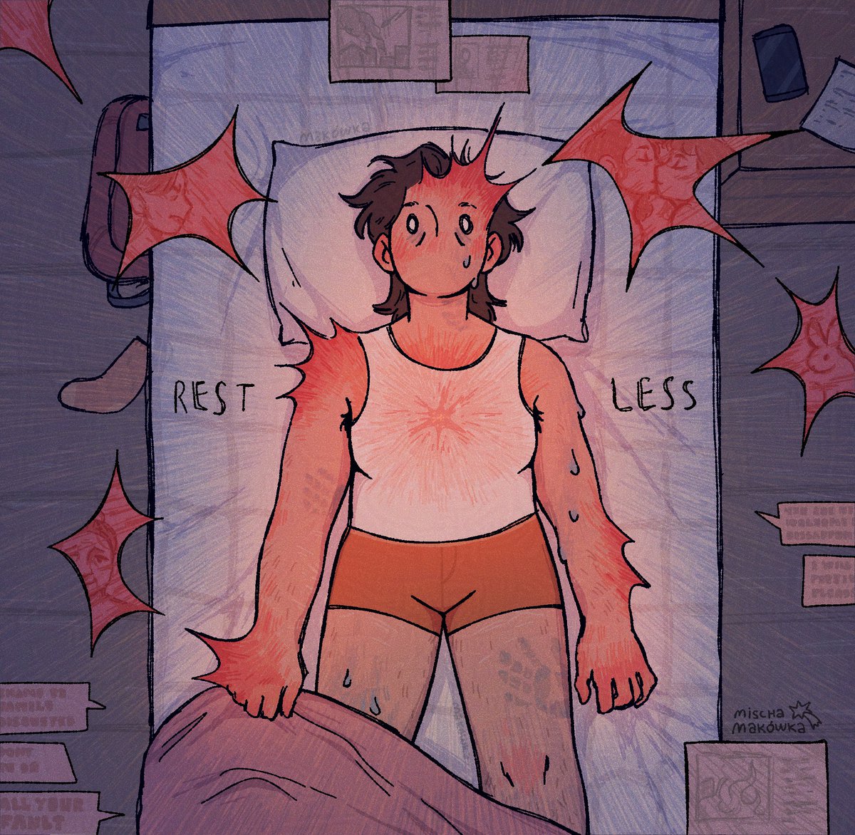 something about me not being able to sleep