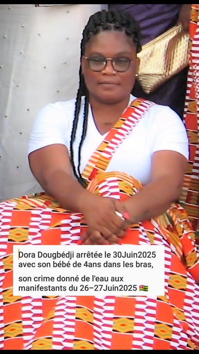 nafala25's tweet photo. in #Togo looks like given water to protesters to drink during Political Protests has become a crime
#FreeDoraDougbedji & All Political Prisoners
#FreeTogo #Africa
@WADEMOSnetwork
@UN_HRC
#Left_EU
#NJOAgyemang
@zanetorofficial
@ruthbenghiat
All women must vouch for Dora release https://t.co/QIMoVau6PE