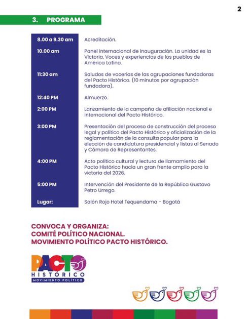 Donka Atanassova Iakimova (@donka_at) on Twitter photo Este sábado 19 de julio tendremos la convención del <a href="/PactoHistorico/">Pacto Histórico Colombia</a>
Seguimos en la tarea de construir el partido de izquierda más grande en la historia del país, para reelegir nuestro proyecto político, construir unas listas plurales, que constituyan mayorías en el Congreso en Este sábado 19 de julio tendremos la convención del <a href="/PactoHistorico/">Pacto Histórico Colombia</a>
Seguimos en la tarea de construir el partido de izquierda más grande en la historia del país, para reelegir nuestro proyecto político, construir unas listas plurales, que constituyan mayorías en el Congreso en