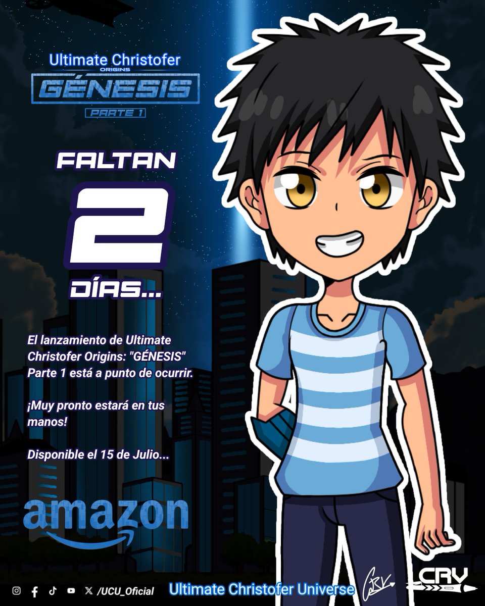 ucu_studios's tweet photo. Este 15 de Julio inicia una nueva era... 👀
Prepárate para descubrir el origen de Redford. 🧒🏻

DISPONIBLE EN FISICO Y VERSIÓN KINDLE.

#UltimateChristoferOrigins
#GenesisParte1
#LibroJuvenil
#NovelaDeHéroes
#FicciónJuvenil
#Lectura2025
#DisponibleYa
#NuevoLanzamiento https://t.co/1nWH2BJLEb