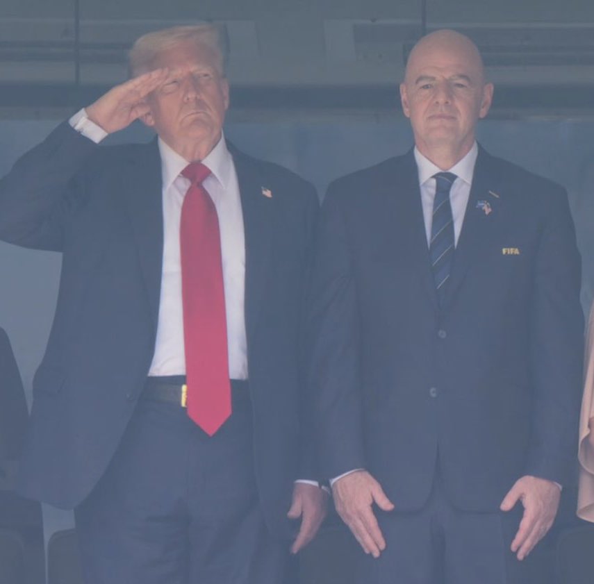 تحية ترامب مع انفانتينو 🫡

#كأس_العالم_للأندية_2025