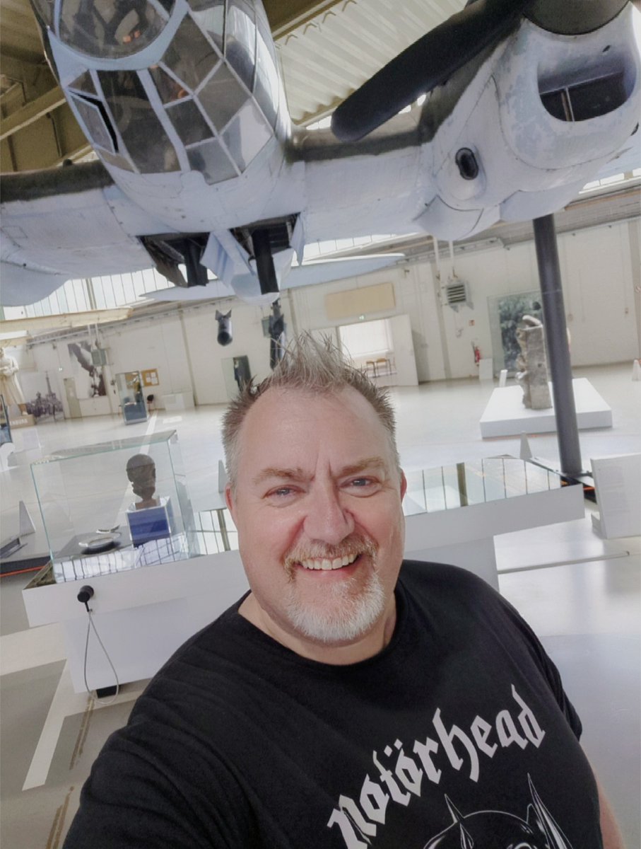 Steve Jollands (@stevej333) on Twitter photo When in Berlin and just happened to be wearing my <a href="/myMotorhead/">Official Motörhead</a> t-shirt under the Heinkel He 111 hanging from the roof...
🎶It's a Bomber, it's a Bomber🎶
👊😎 When in Berlin and just happened to be wearing my <a href="/myMotorhead/">Official Motörhead</a> t-shirt under the Heinkel He 111 hanging from the roof...
🎶It's a Bomber, it's a Bomber🎶
👊😎