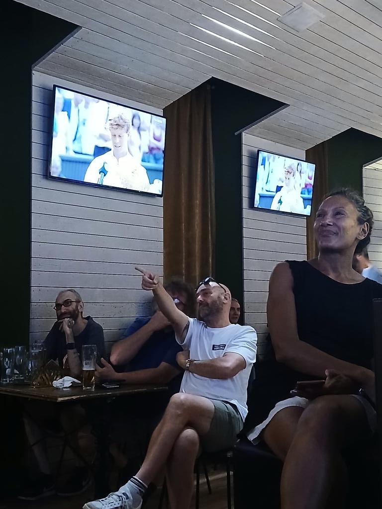 Being in Italy, watching Jannik Sinner become the first Italian to win Wimbledon was a special treat.  The locals around us have infectious tears of joy.  Bellisimo!