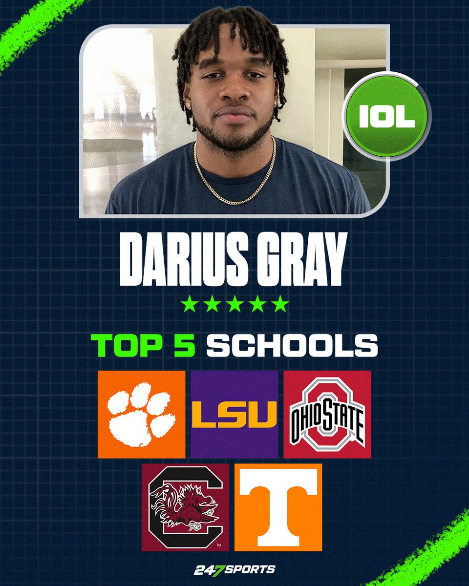 BrianDohn247's tweet image. Five-star OL Darius Gray breaks down his top 5
247sports.com/article/five-s…