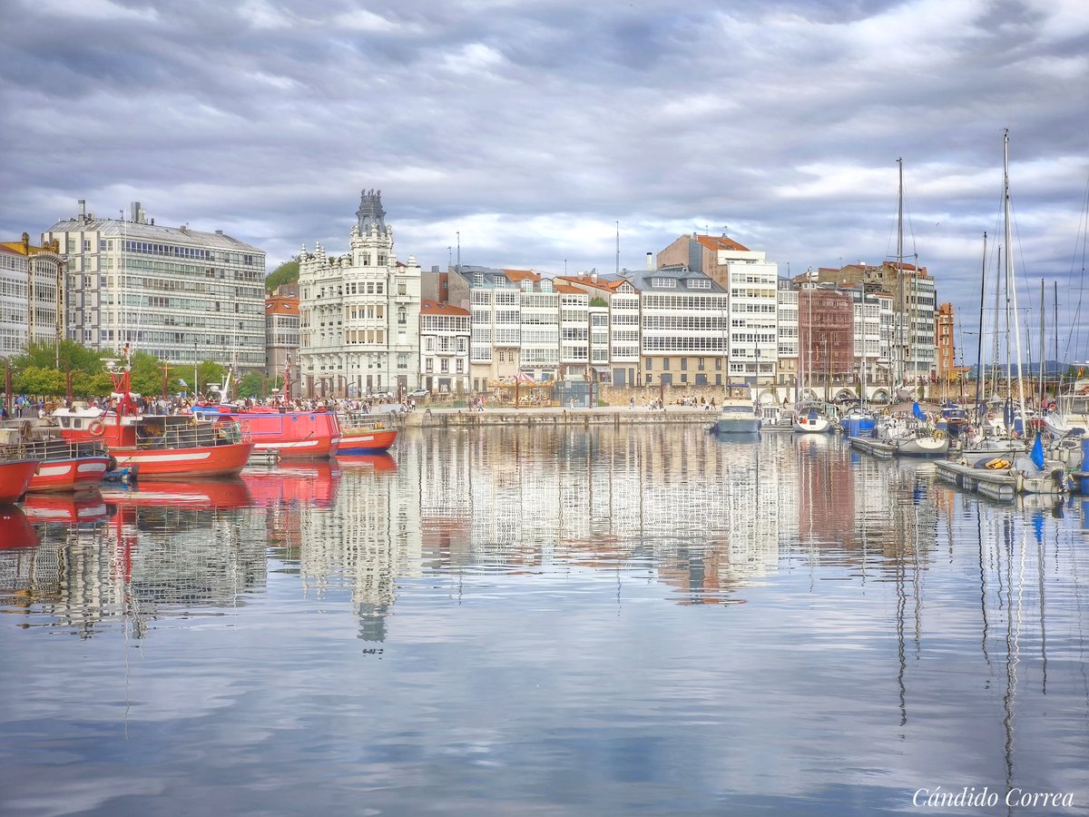 Los reflejos de la Dársena #Coruña