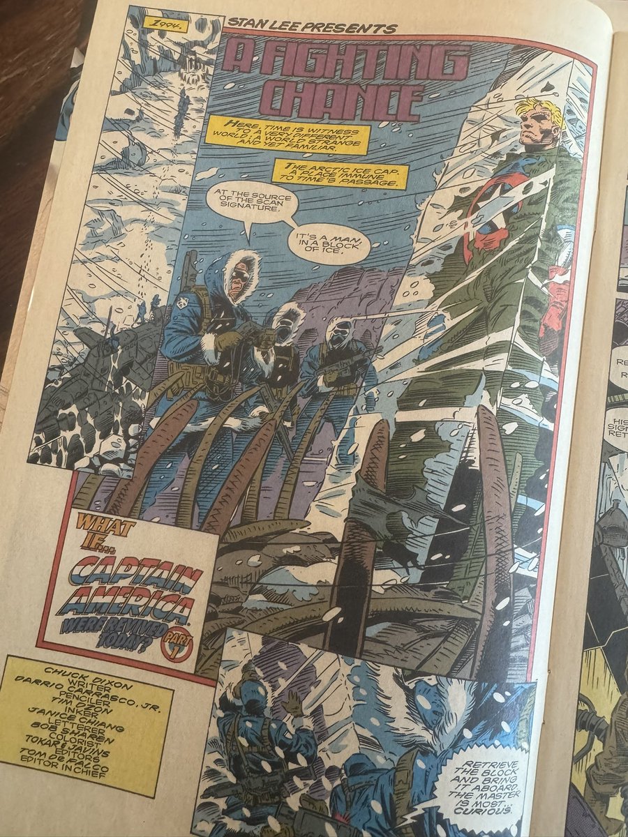 omorales81's tweet photo. After getting part 2 as a gift, I got part 1. Hot damn I love me some moody, morose and melancholy Cap! It’s my lasting impression of the man out of time. #CaptainAmerica #ComicArt #WhatIf #MakeMineMarvel #1990sComics 🇺🇸 @Marvel https://t.co/lep3vyC3d6